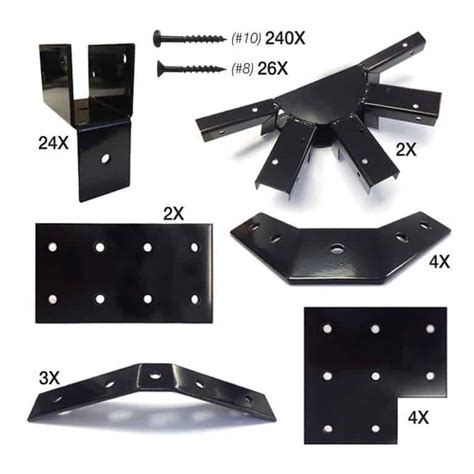 gazebo metal bracket kit|10x12 gazebo metal roof kit.